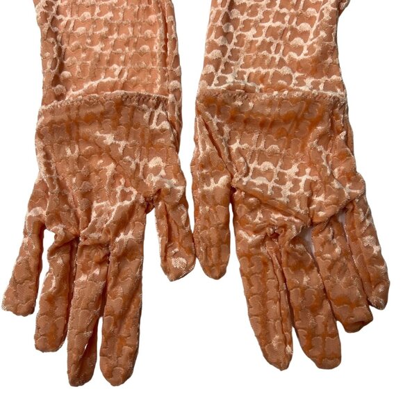 SKIMS Velvet Burnout Logo Glove Crop Top Peach XL - Picture 8 of 12